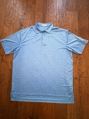 Peter Millar Summer Comfort Blue Cacti Print Polo